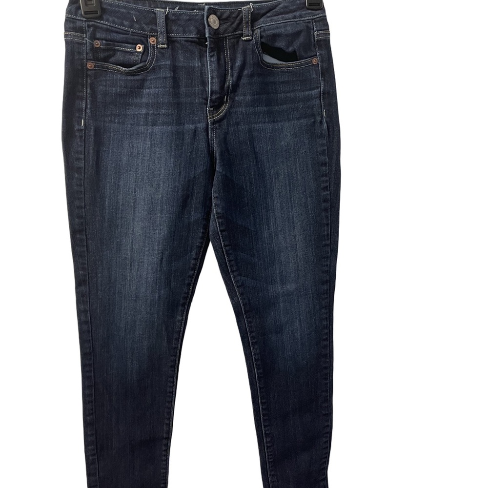 American Eagle Women’s Super Skinny  Stretch BlueJeans - Sz 8 - VGC